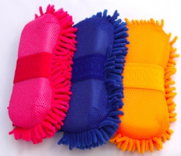 Microfiber chenille sponge