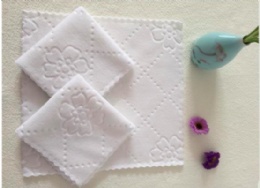 Microfiber embossed hand towel